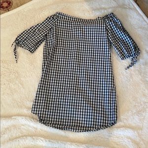 Off The Shoulder Gingham dress